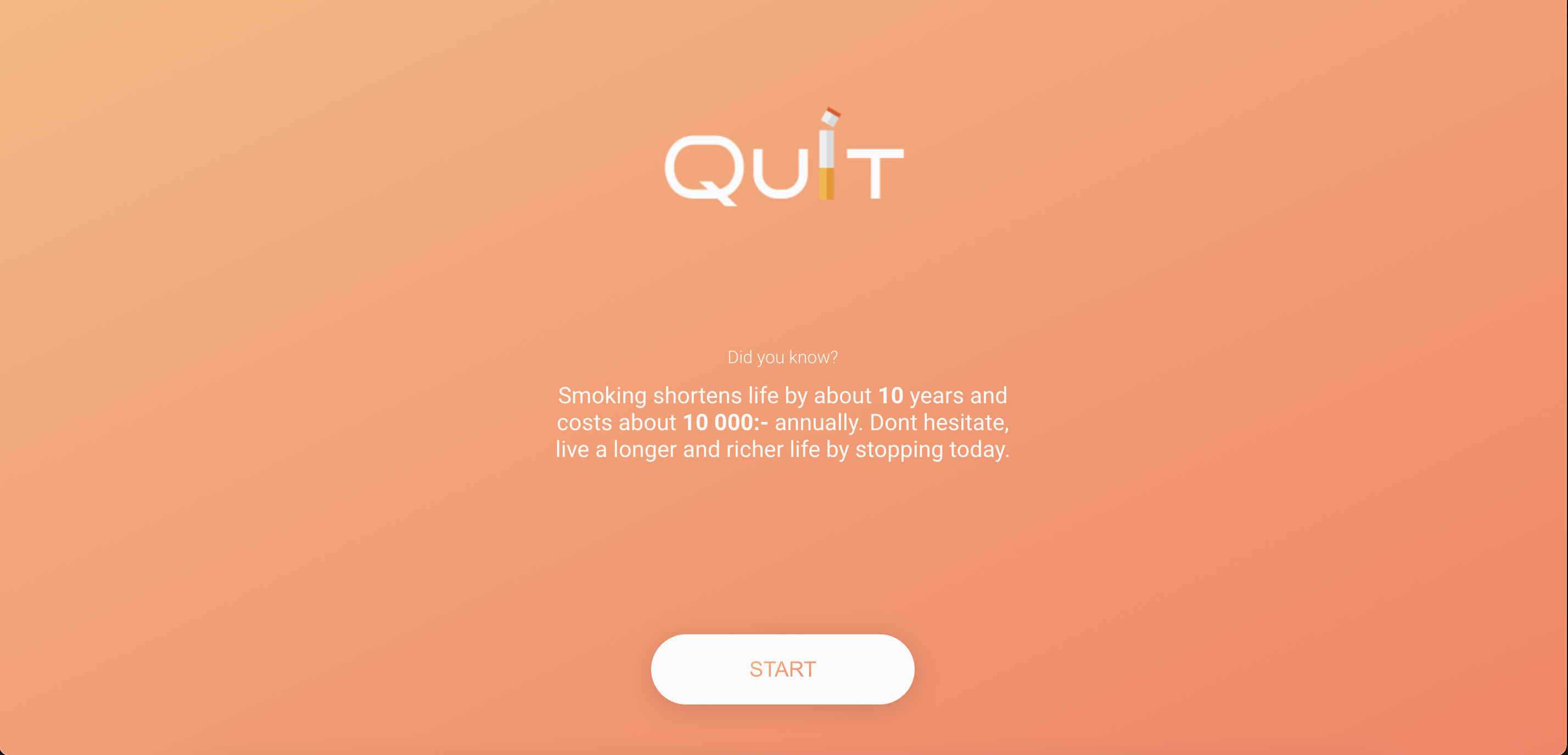 QUIT - to help you quit smoking made in react and typescript